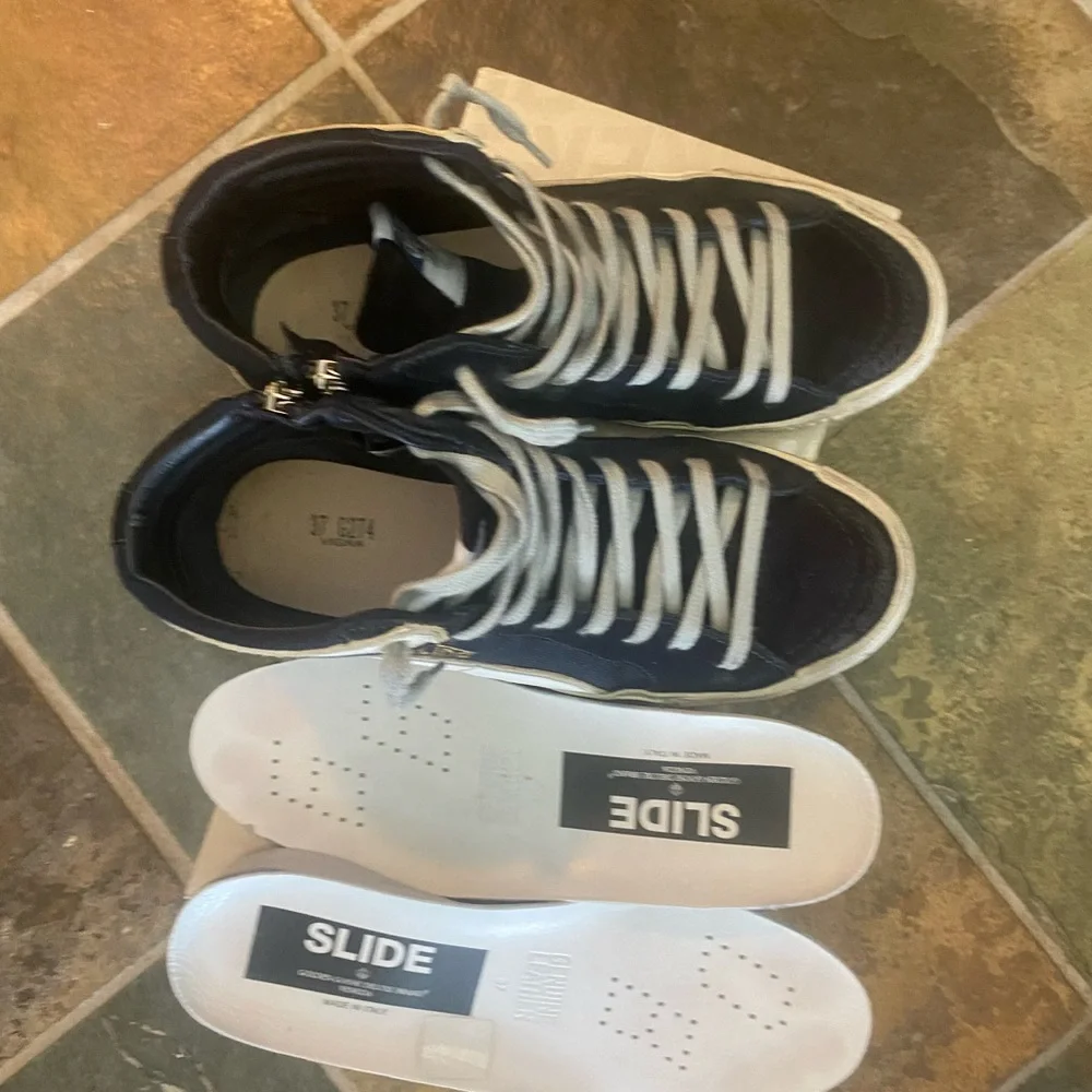 Golden Goose slide.Blue denim and leather white star.Size 37. = 7 in women - Picture 8 of 10